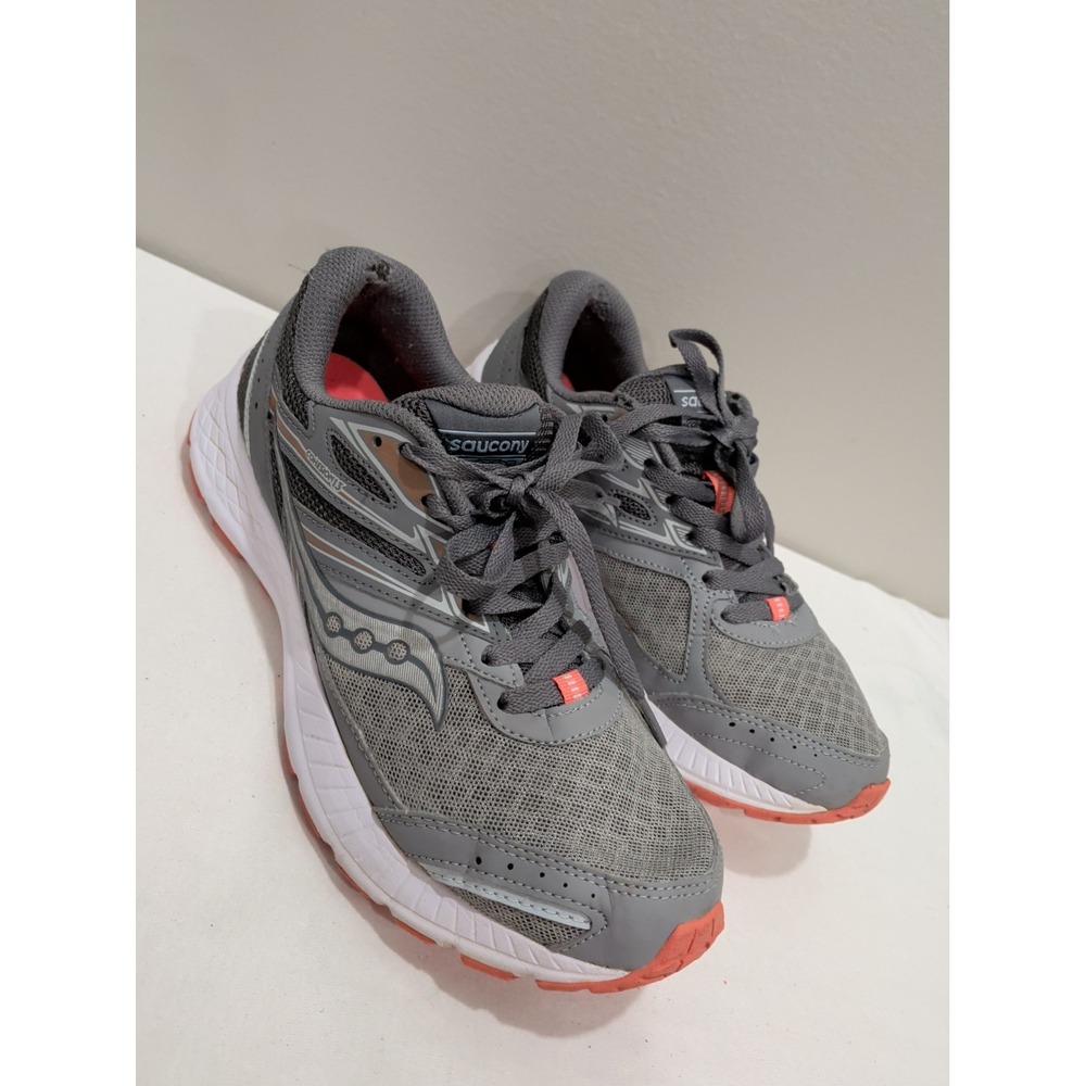 Saucony Cohesion 13 Womens Running Shoes Gray Coral S10559-5 Size 8